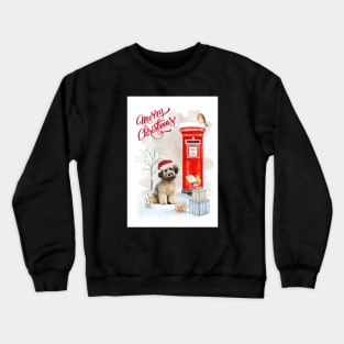 Cute Havanese Merry Christmas Santa Dog Crewneck Sweatshirt